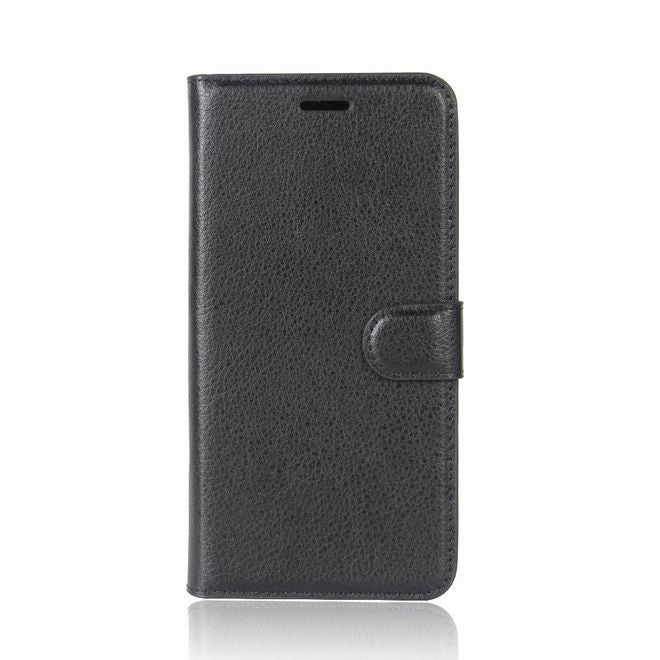 Asus Zenfone 4 (ZE554KL) Hülle - Case aus Leder - mit Litchitextur und Standfunktion - schwarz