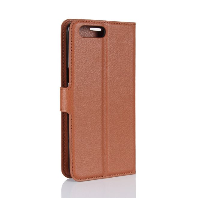 Asus Zenfone 4 (ZE554KL) Hülle - Case aus Leder - mit Litchitextur und Standfunktion - braun
