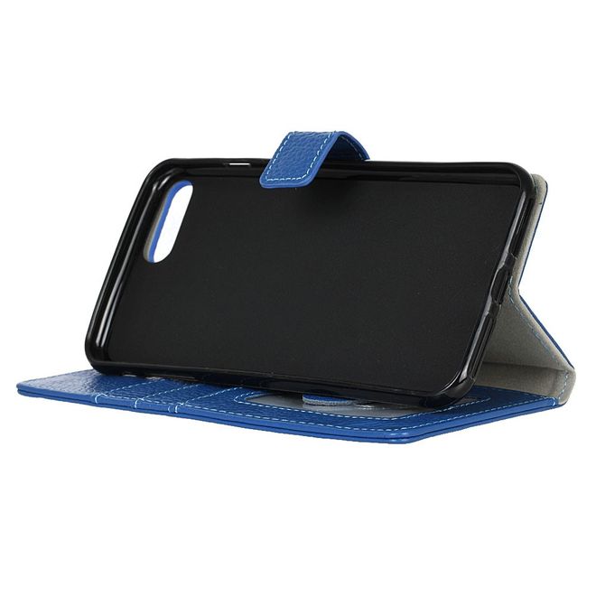 Asus Zenfone 4 Max / 4 Max Pro / 4 Max Plus  Hülle - Case aus Echtleder - blau