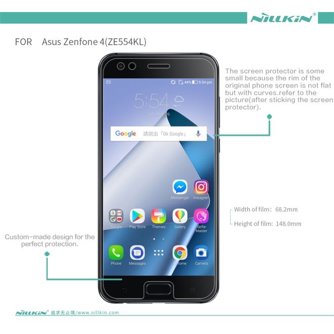 Nillkin - Asus Zenfone 4 (ZE554KL) Display Schutzfolie - Matt Anti-Glare - Matte Series