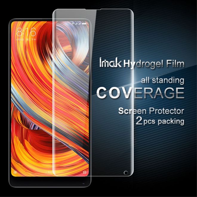 Imak - Xiaomi Mi Mix 2 Display Schutzfolie - aus sanftem Hydrogel - Full Coverage - transparent - 2 Stück