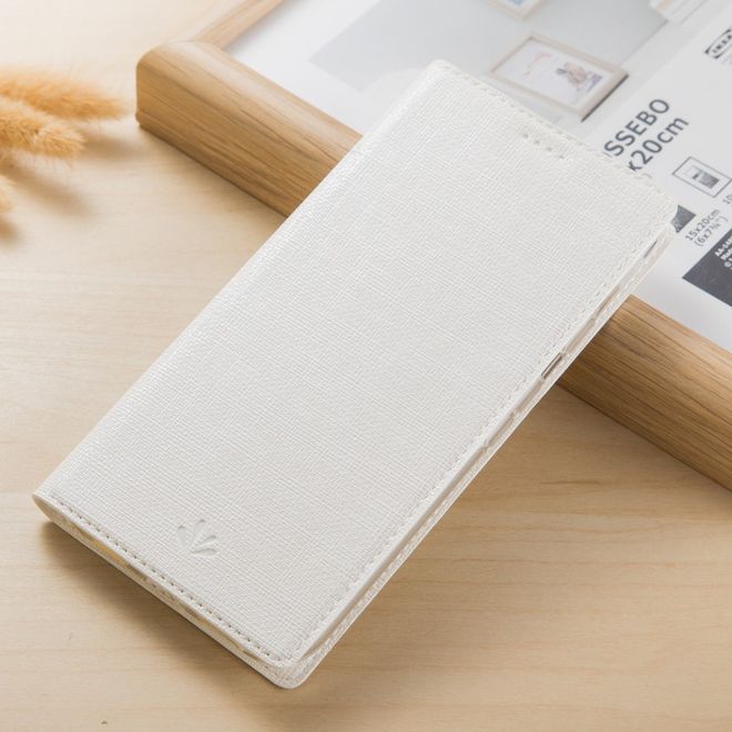 Vili Dmx - Google Pixel 2 XL Handyhülle - Case aus Leder - mit Kreuzmuster - weiss