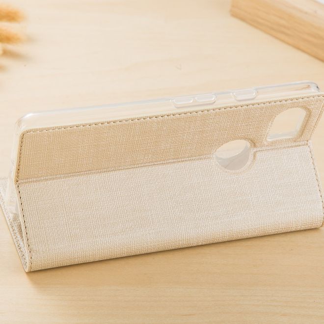 Vili Dmx - Google Pixel 2 XL Handyhülle - Case aus Leder - mit Kreuzmuster - beige