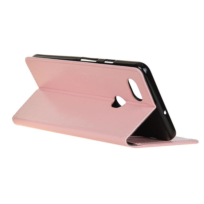 Google Pixel 2 XL Hülle - Crazy Horse Handy Bookcover - mit Standfunktion - pink