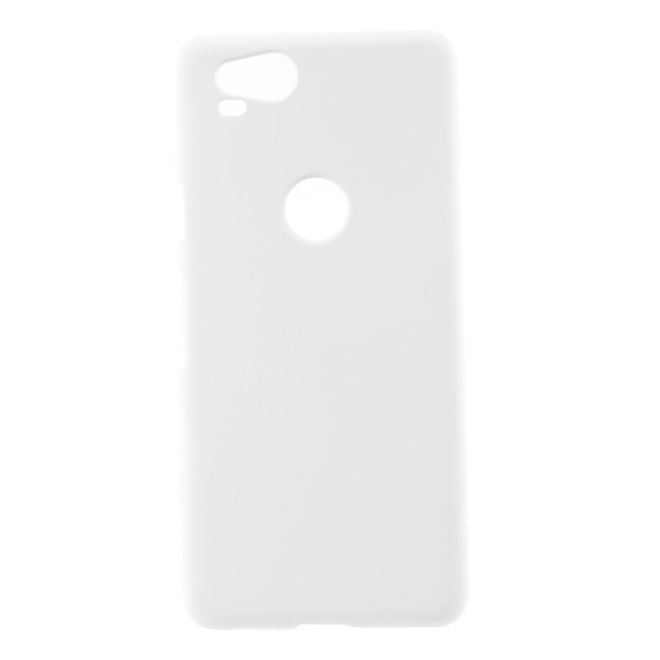 Google Pixel 2 Handy Hülle - Gummiertes Hardcase aus Plastik - weiss