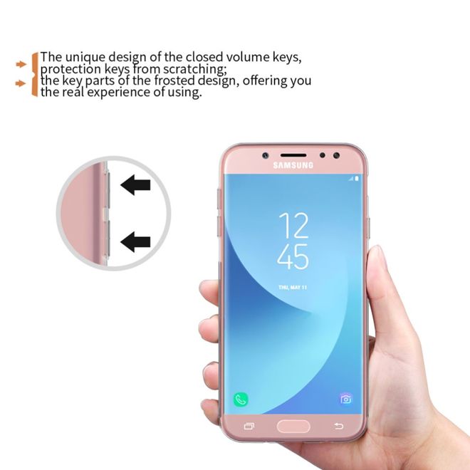 Nillkin - Samsung Galaxy J7 (2017) Hülle - TPU Soft Case - Nature Soft Series - grau
