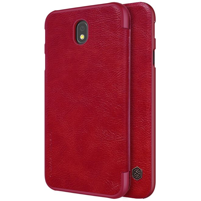 Nillkin - Samsung Galaxy J7 (2017) Hülle - Leder Book Case - Qin Series - rot