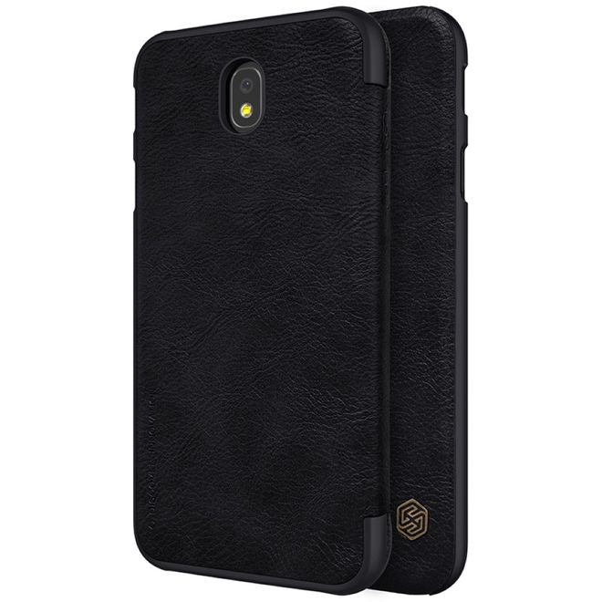 Nillkin - Samsung Galaxy J7 (2017) Hülle - Leder Book Case - Qin Series - schwarz