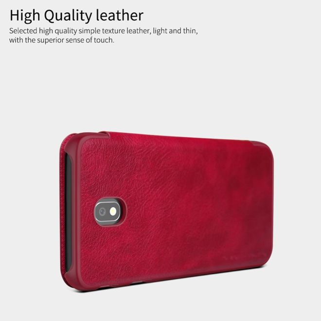 Nillkin - Samsung Galaxy J7 (2017) Hülle - Leder Book Case - Qin Series - schwarz