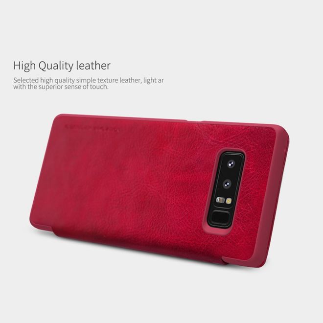 Nillkin - Samsung Galaxy Note 8 Hülle - Leder Book Case - Qin Series - schwarz
