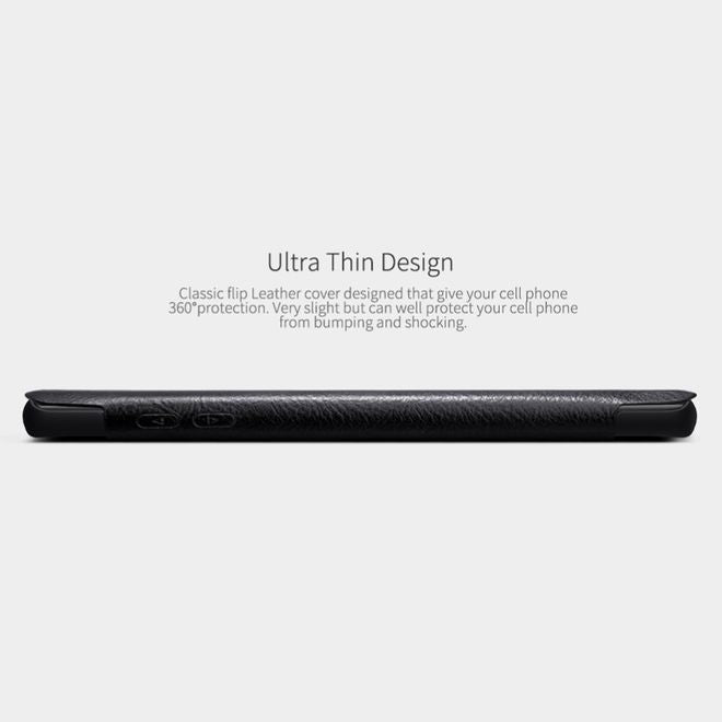 Nillkin - Samsung Galaxy Note 8 Hülle - Leder Book Case - Qin Series - schwarz