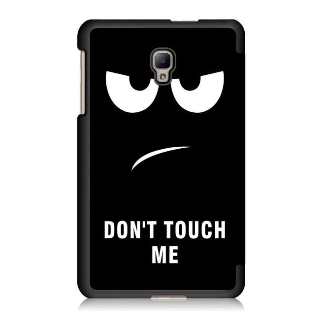 Samsung Galaxy Tab A 8.0 (2017) Hülle - Leder Bookcase - mit Standfunktion - fieses Smiley