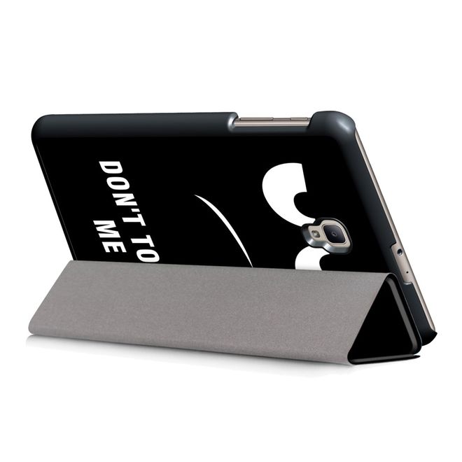 Samsung Galaxy Tab A 8.0 (2017) Hülle - Leder Bookcase - mit Standfunktion - fieses Smiley