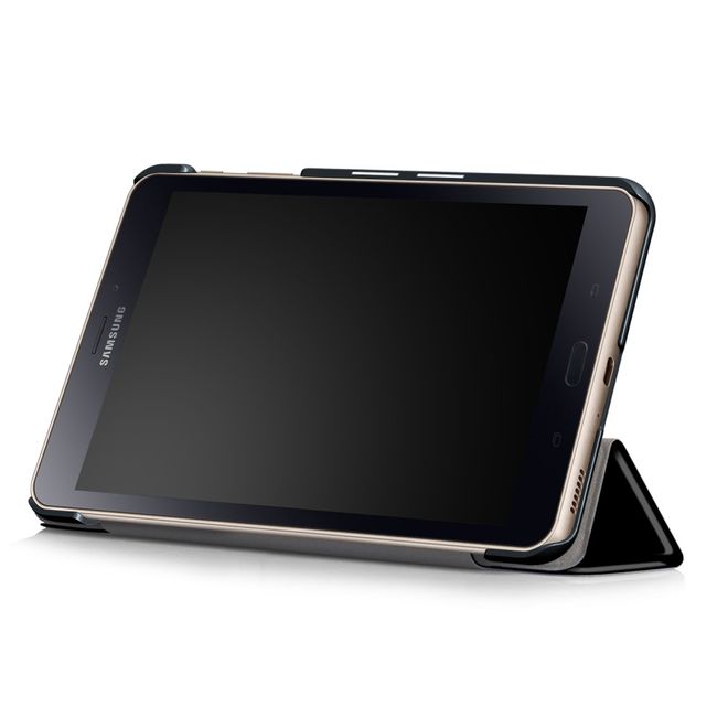 Samsung Galaxy Tab A 8.0 (2017) Hülle - Leder Bookcase - mit Standfunktion - fieses Smiley