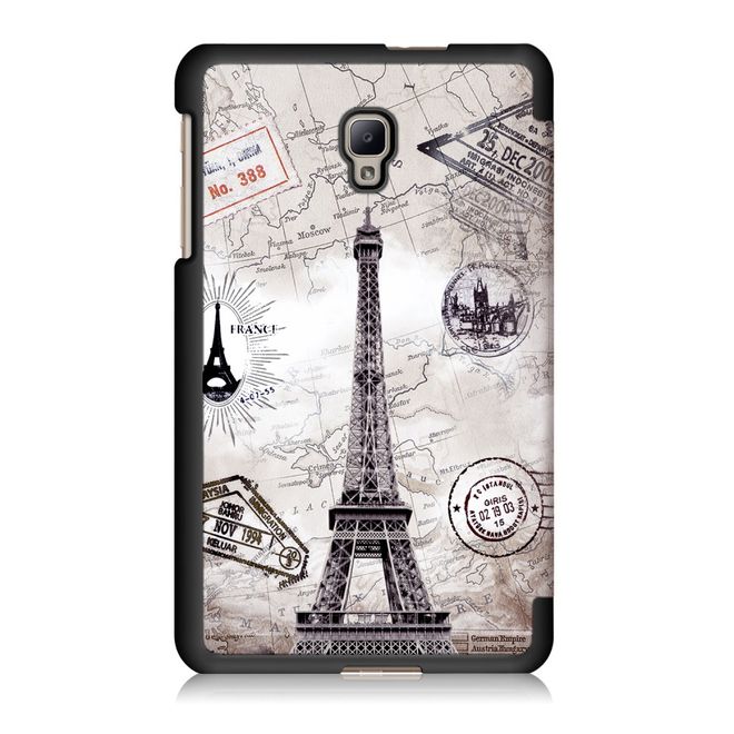 Samsung Galaxy Tab A 8.0 (2017) Hülle - Leder Bookcase - mit Standfunktion - Eiffelturm