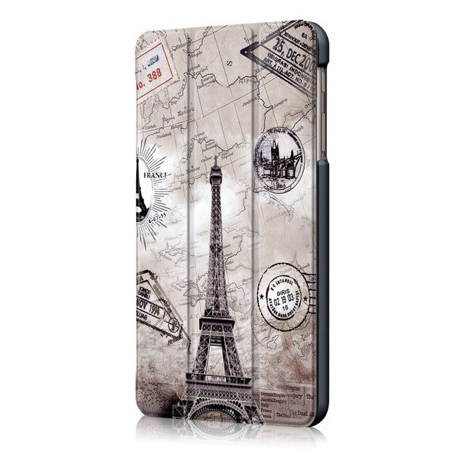 Samsung Galaxy Tab A 8.0 (2017) Hülle - Leder Bookcase - mit Standfunktion - Eiffelturm