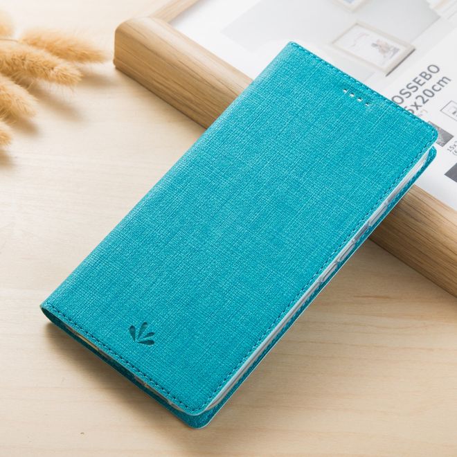 Vili Dmx - Sony Xperia XA1 Plus Hülle - Case aus Leder - Business Style - mit Standfunktion - blau