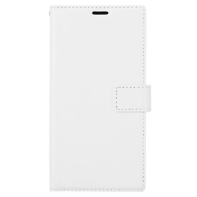Sony Xperia XA1 Plus Handy Hülle - Crazy Horse Leder Bookcover - mit Standfunktion - weiss