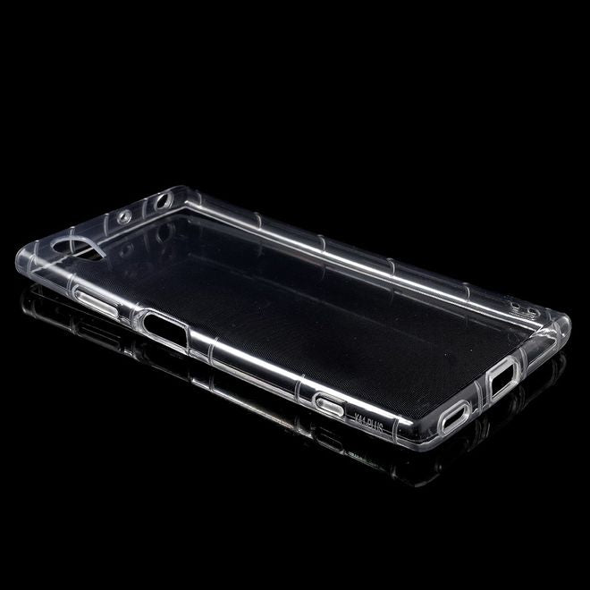 Sony Xperia XA1 Plus Handy Case - Hülle aus elastischem TPU Plastik - transparent