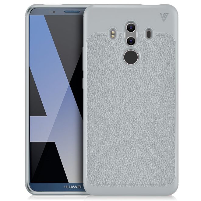 Ivso - Huawei Mate 10 Pro Handy Hülle - Backcover aus Leder/TPU Plastik - Gentry Series - grau