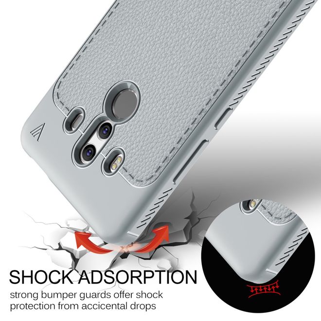 Ivso - Huawei Mate 10 Pro Handy Hülle - Backcover aus Leder/TPU Plastik - Gentry Series - grau