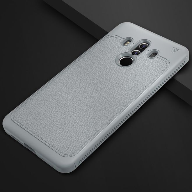 Ivso - Huawei Mate 10 Pro Handy Hülle - Backcover aus Leder/TPU Plastik - Gentry Series - grau