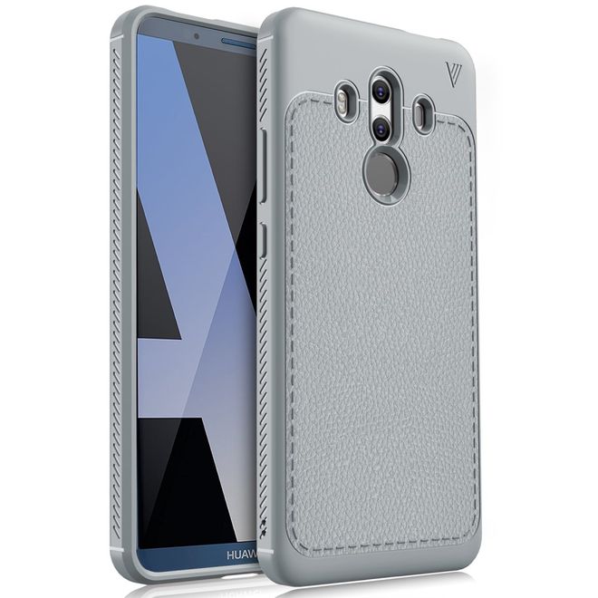 Ivso - Huawei Mate 10 Pro Handy Hülle - Backcover aus Leder/TPU Plastik - Gentry Series - grau