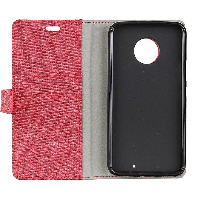 Motorola Moto X4 Hülle - Bookcover - mit Standfunktion - rot