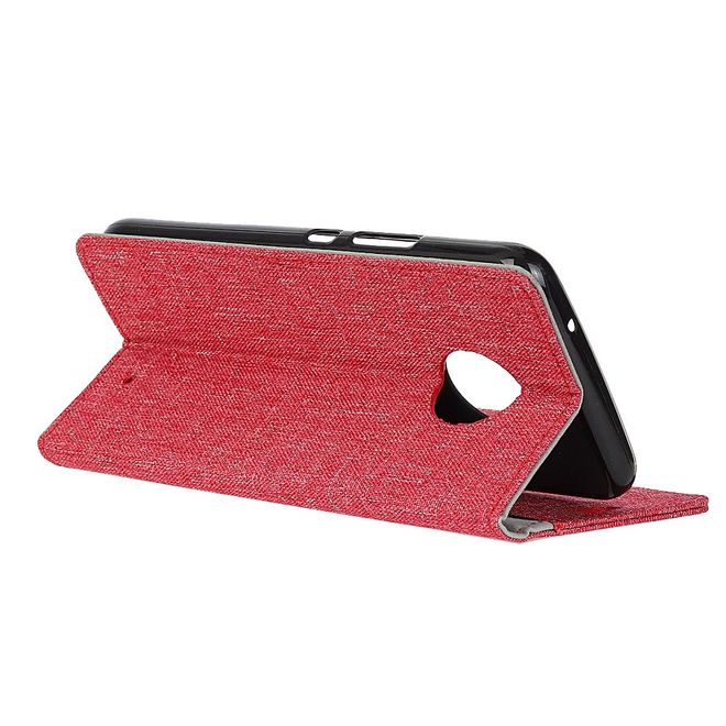 Motorola Moto X4 Hülle - Bookcover - mit Standfunktion - rot