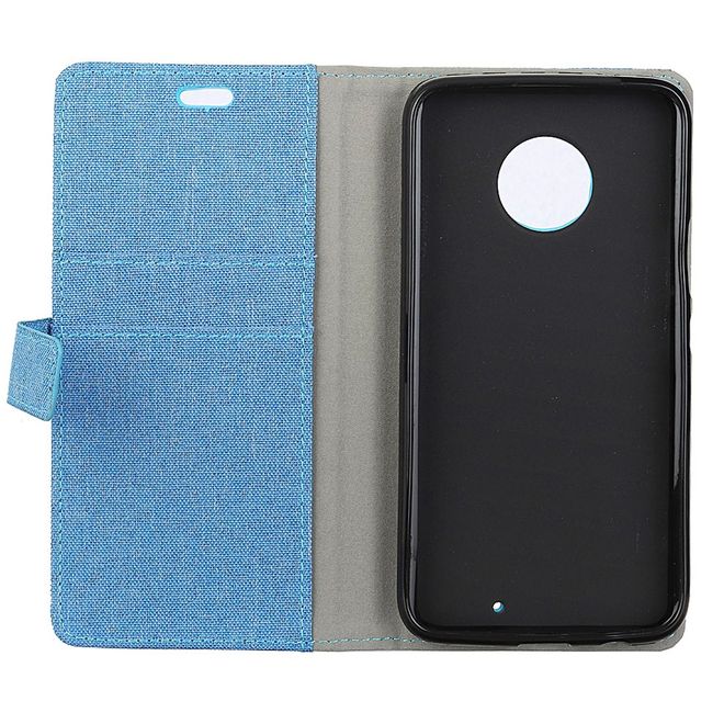 Motorola Moto X4 Hülle - Bookcover - mit Standfunktion - blau