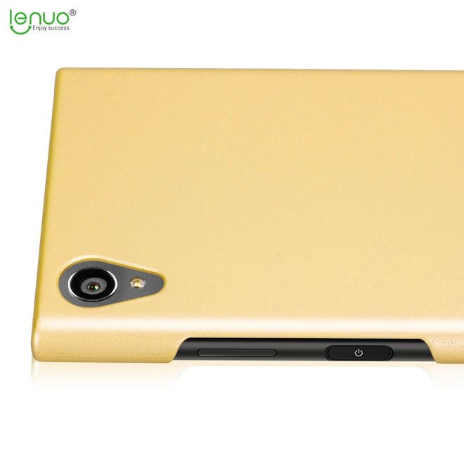 Lenuo - Sony Xperia XA1 Plus Handyhülle - Case aus Hartplastik - Leshield Series - gold