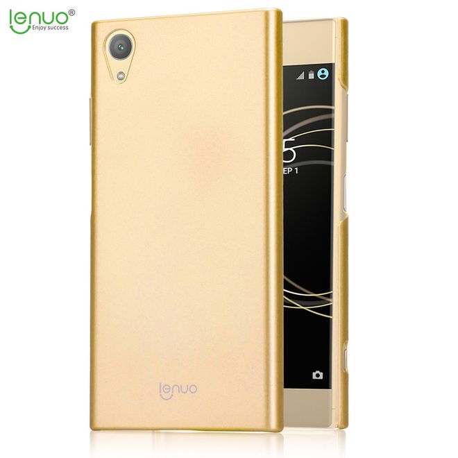 Lenuo - Sony Xperia XA1 Plus Handyhülle - Case aus Hartplastik - Leshield Series - gold