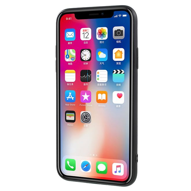 iPhone XS / X Handy Hülle - Plastik Softcase - mit 3D Squishy - Polarbär - schwarz