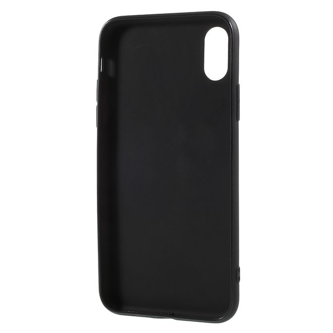 iPhone XS / X Handy Hülle - Plastik Softcase - mit 3D Squishy - Polarbär - schwarz