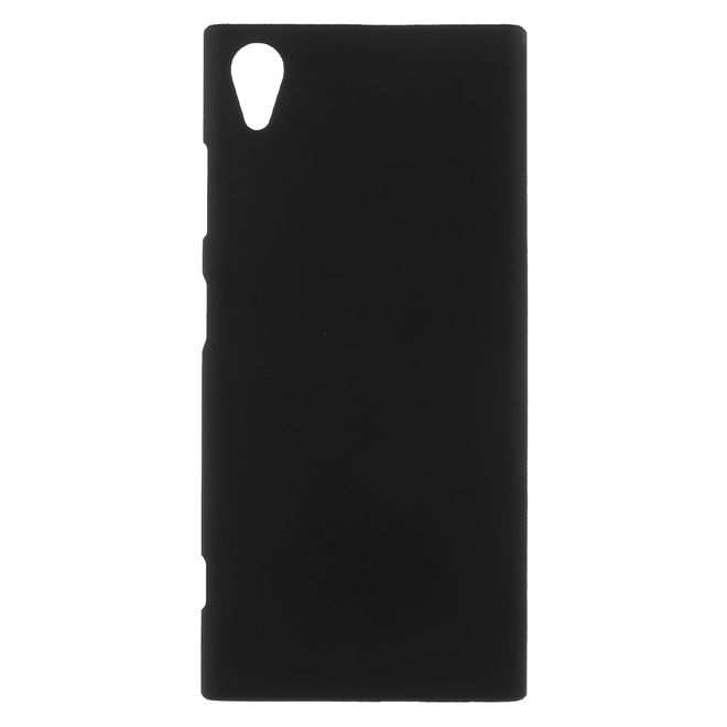 Sony Xperia XA1 Plus Handyhülle - Case aus gummiertem Hartplastik - schwarz