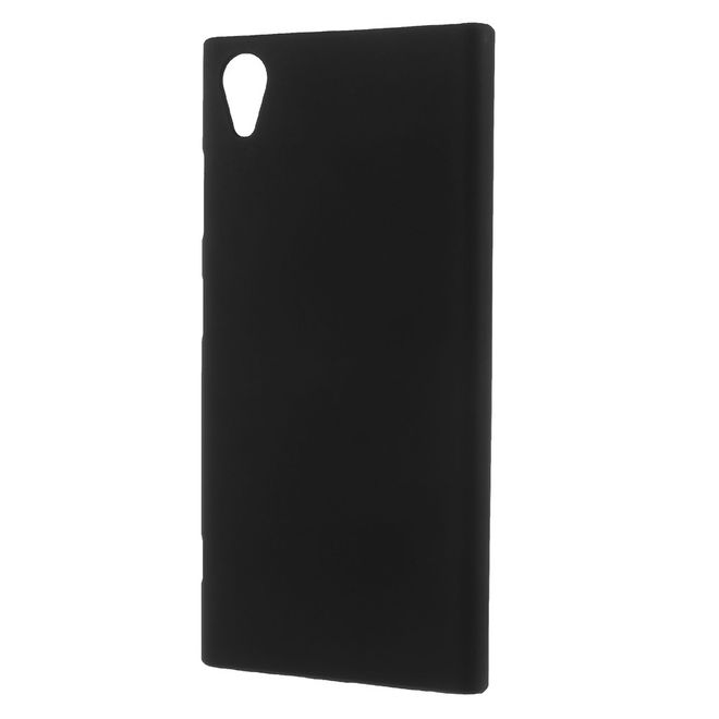 Sony Xperia XA1 Plus Handyhülle - Case aus gummiertem Hartplastik - schwarz