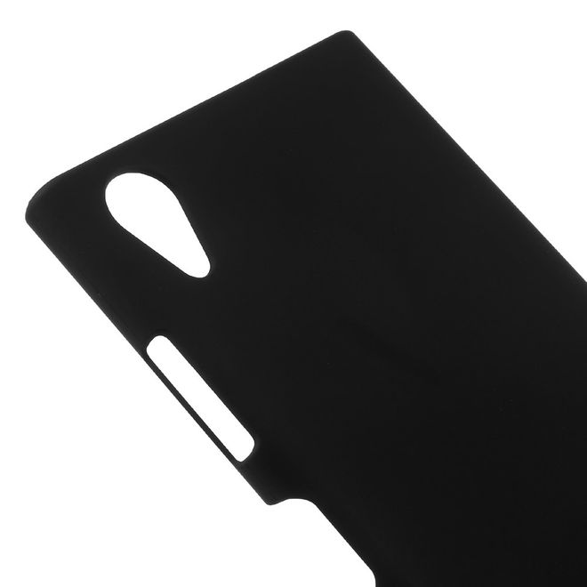 Sony Xperia XA1 Plus Handyhülle - Case aus gummiertem Hartplastik - schwarz