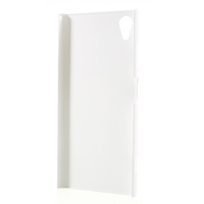 Sony Xperia XA1 Plus Handyhülle - Case aus gummiertem Hartplastik - weiss