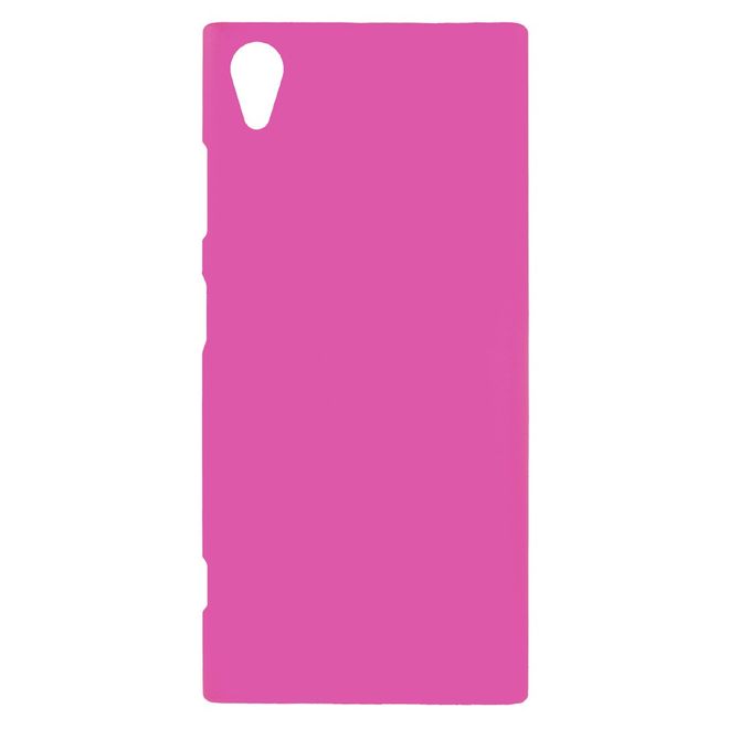 Sony Xperia XA1 Plus Handyhülle - Case aus gummiertem Hartplastik - rosa