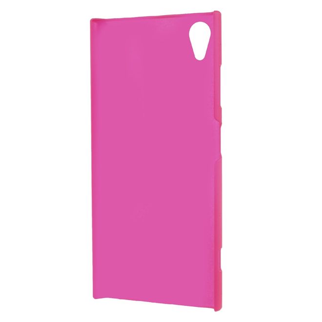 Sony Xperia XA1 Plus Handyhülle - Case aus gummiertem Hartplastik - rosa