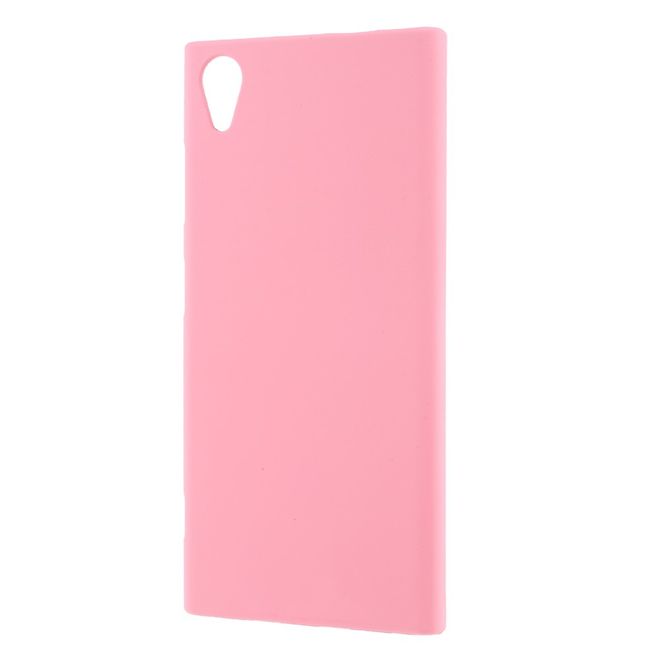 Sony Xperia XA1 Plus Handyhülle - Case aus gummiertem Hartplastik - pink