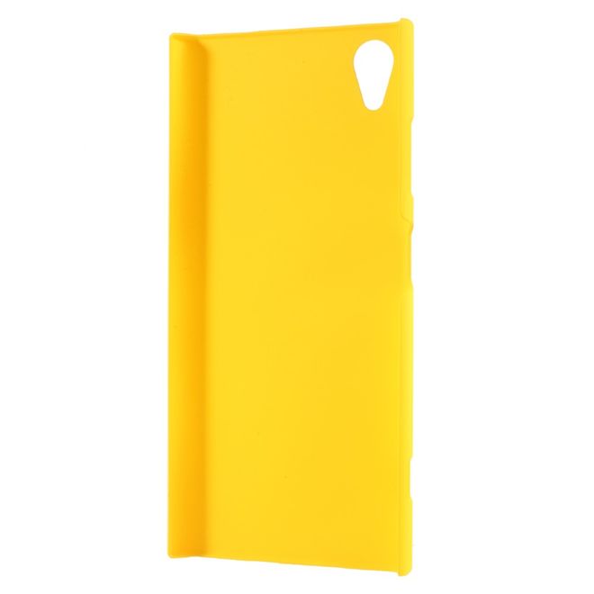 Sony Xperia XA1 Plus Handyhülle - Case aus gummiertem Hartplastik - gelb