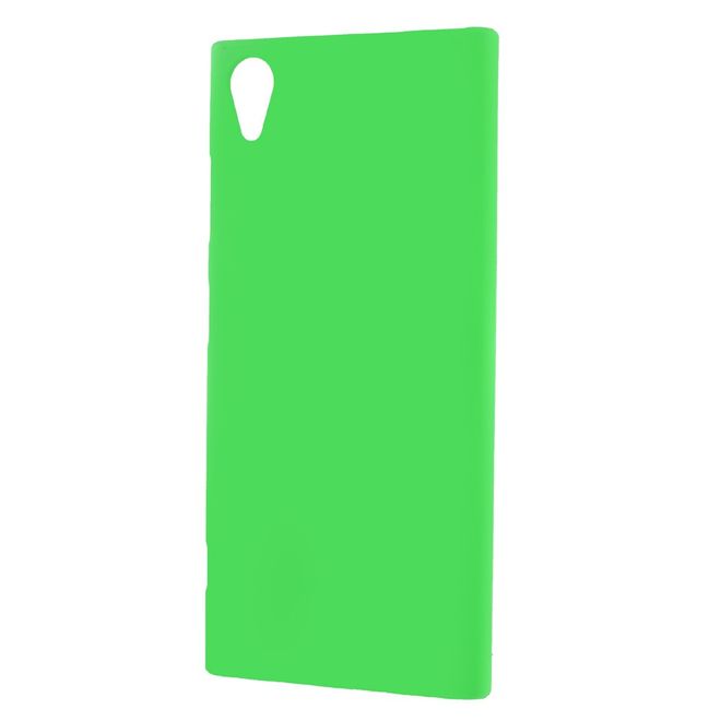 Sony Xperia XA1 Plus Handyhülle - Case aus gummiertem Hartplastik - grün