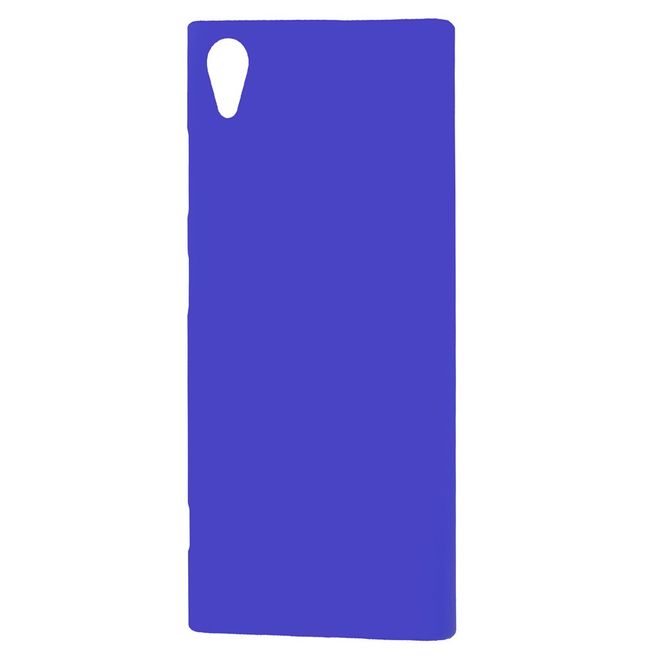 Sony Xperia XA1 Plus Handyhülle - Case aus gummiertem Hartplastik - dunkelblau