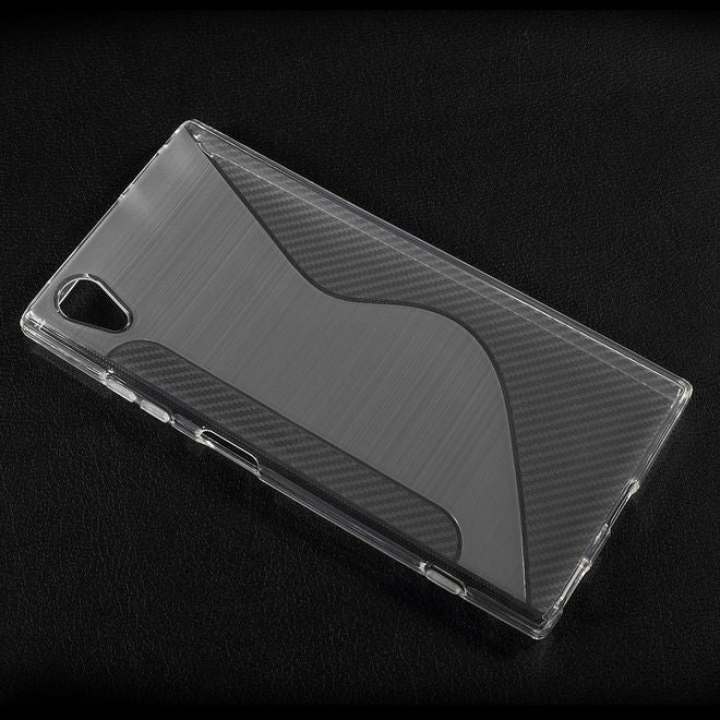 Sony Xperia XA1 Plus Handy Hülle - TPU Softcase - S-Shape - transparent