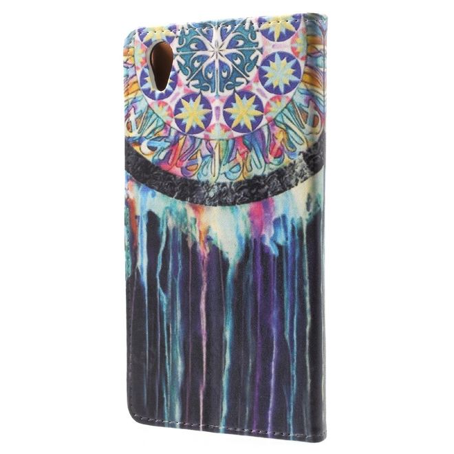 Sony Xperia XA1 Plus Handy Hülle - Leder Book Case - mit Standfunktion - Traumfänger