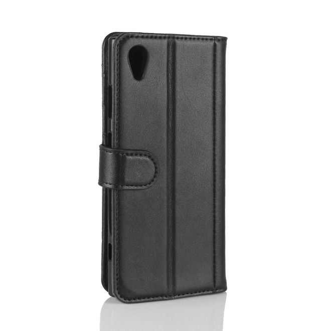 Baseus - Sony Xperia XA1 Plus Echtleder Hülle - mit Standfunktion - Simple Series - schwarz