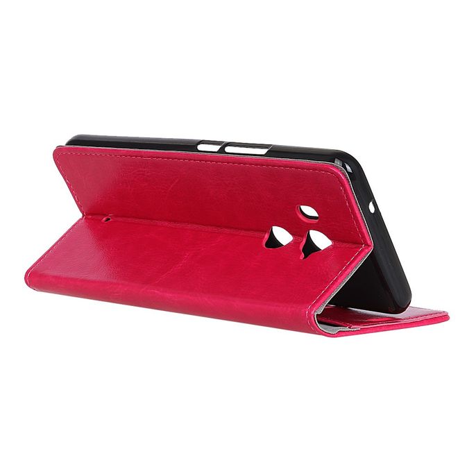 HTC U11+ Handy Case - Crazy Horse Leder Hülle - mit Magnetverschluss - rosa