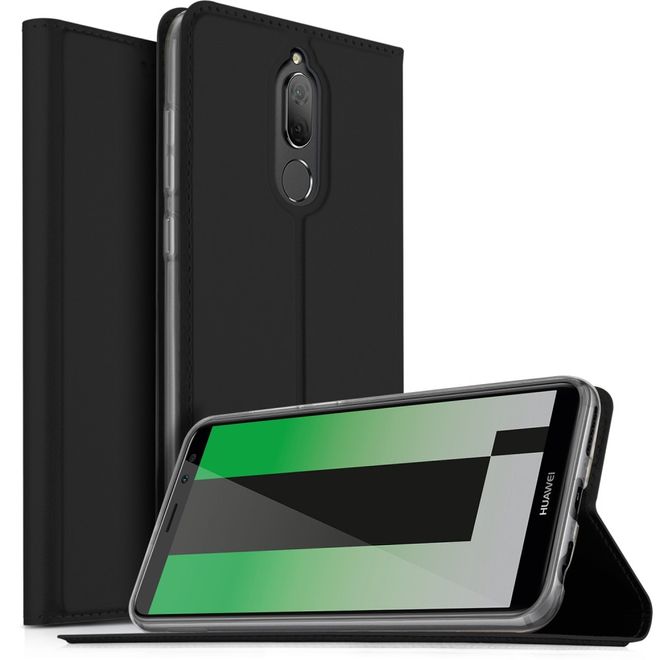 Huawei Mate 10 Lite Handy Case - Hülle aus Leder - mit Visitenkartenfach - schwarz