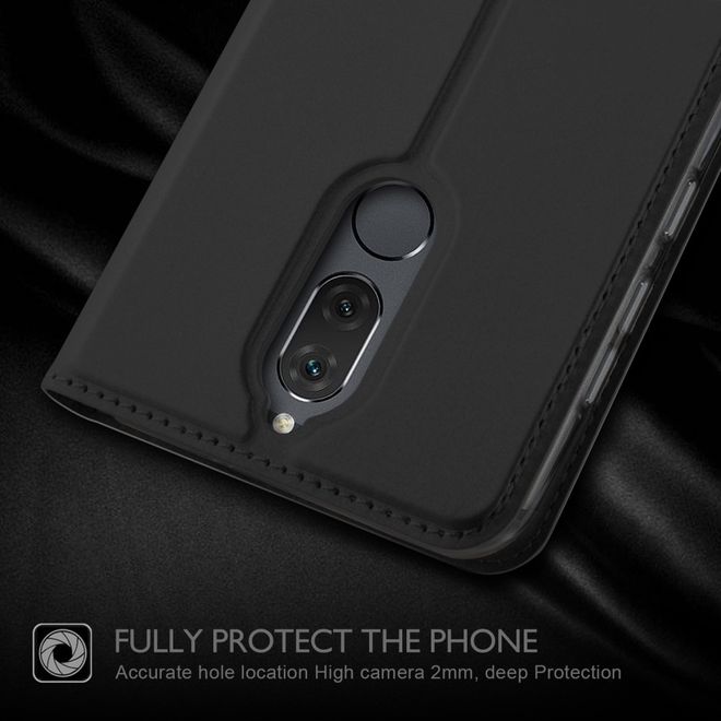 Huawei Mate 10 Lite Handy Case - Hülle aus Leder - mit Visitenkartenfach - schwarz